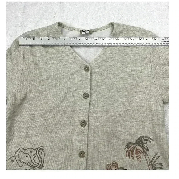 VTG Safari Short Sleeve Teddi Petite Tan Button Up Top Blouse Medium 90's - Picture 9 of 12